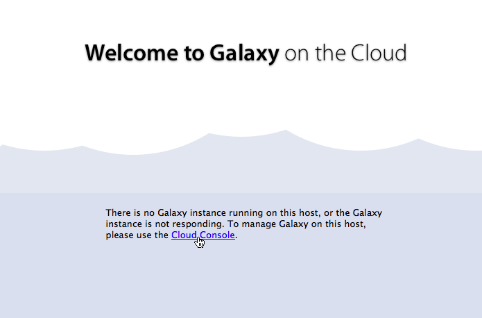 Galaxy not running yet; click to enlarge