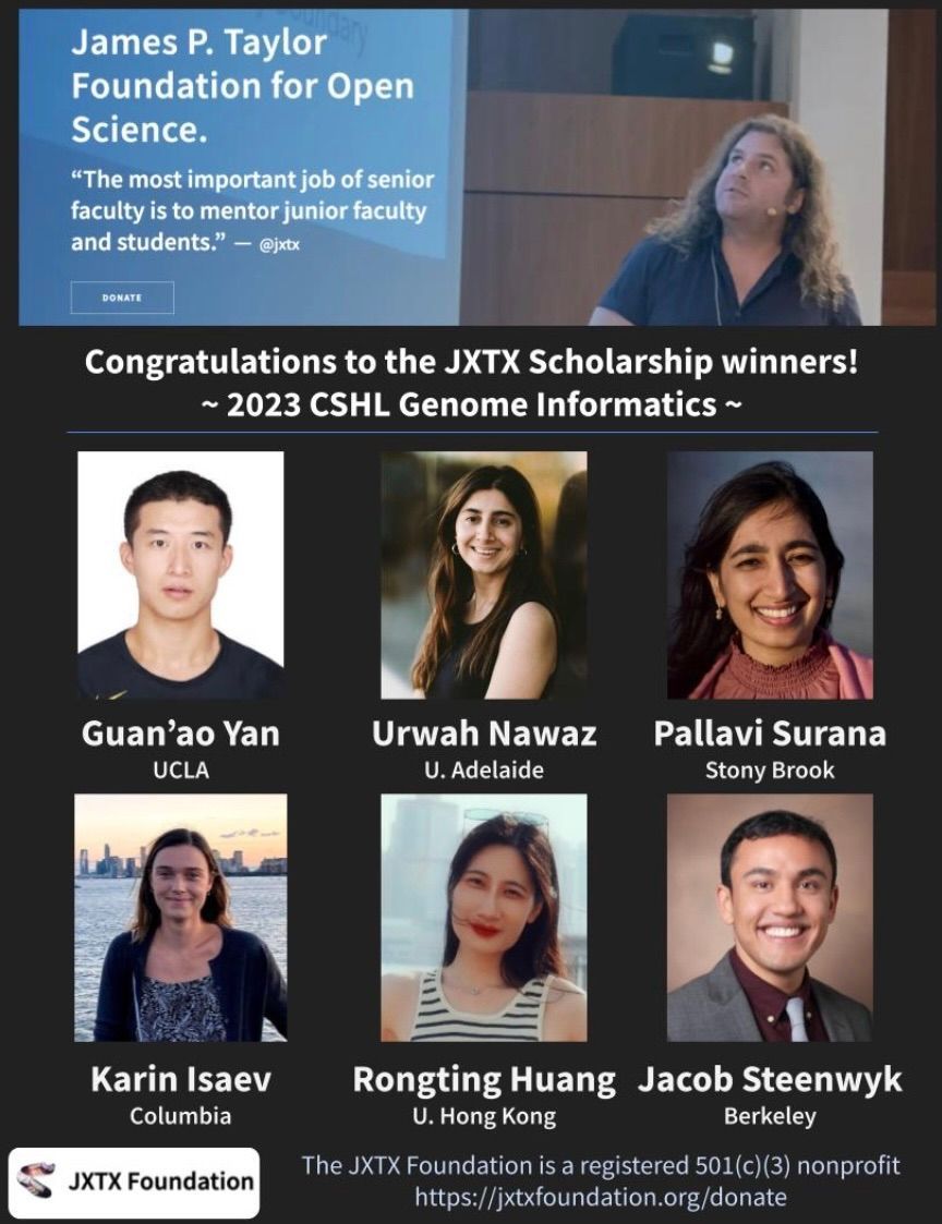 JXTX Genome Informatics Scholarship Awardees Image