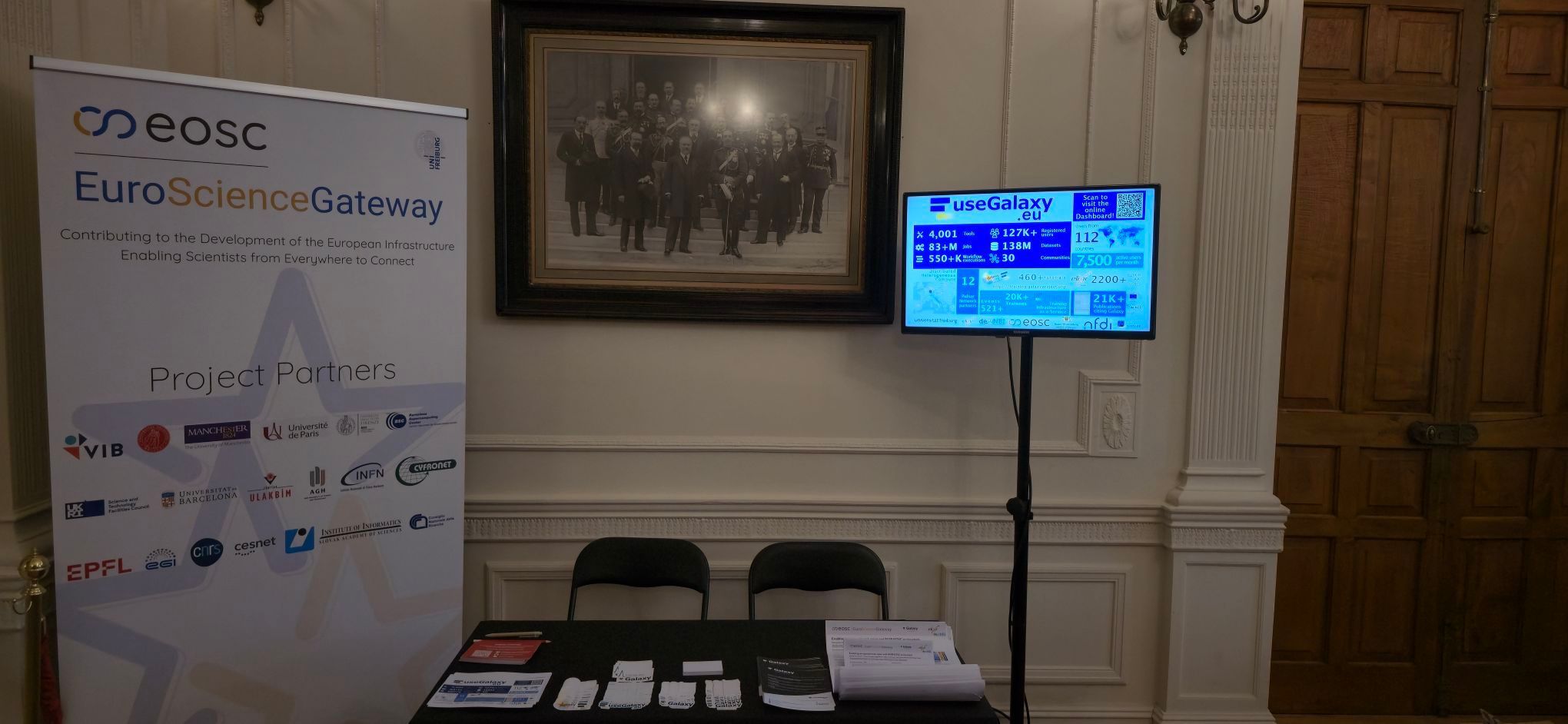 EuroScienceGateway Booth setup
