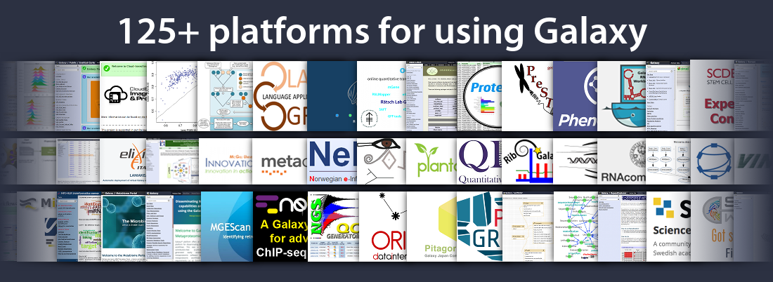 125+ platforms to use Galaxy on