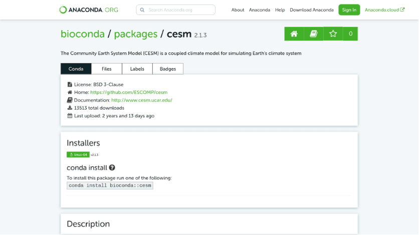 CESM conda package