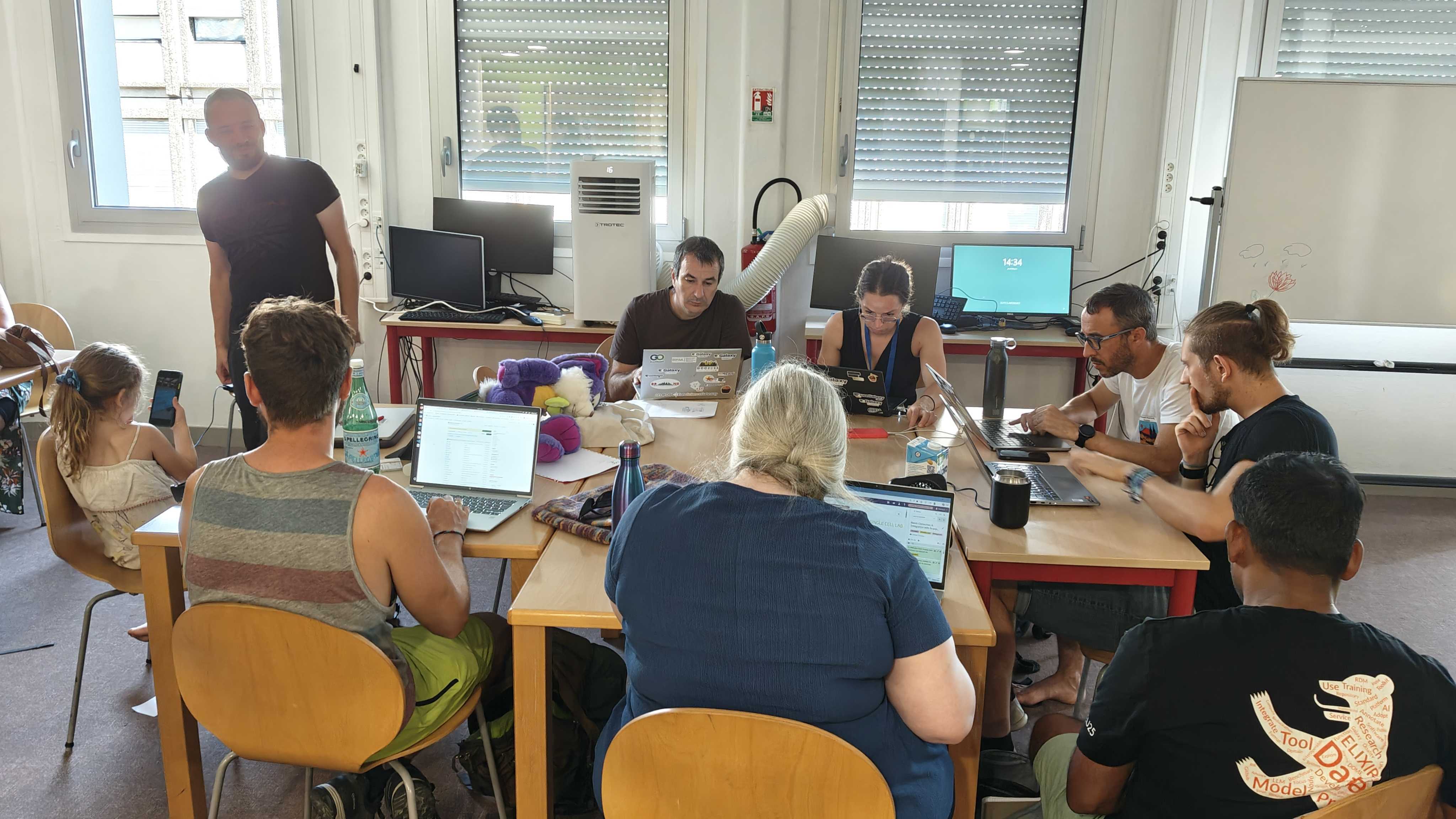 Galaxy CoDex team collaborating during CoFest.