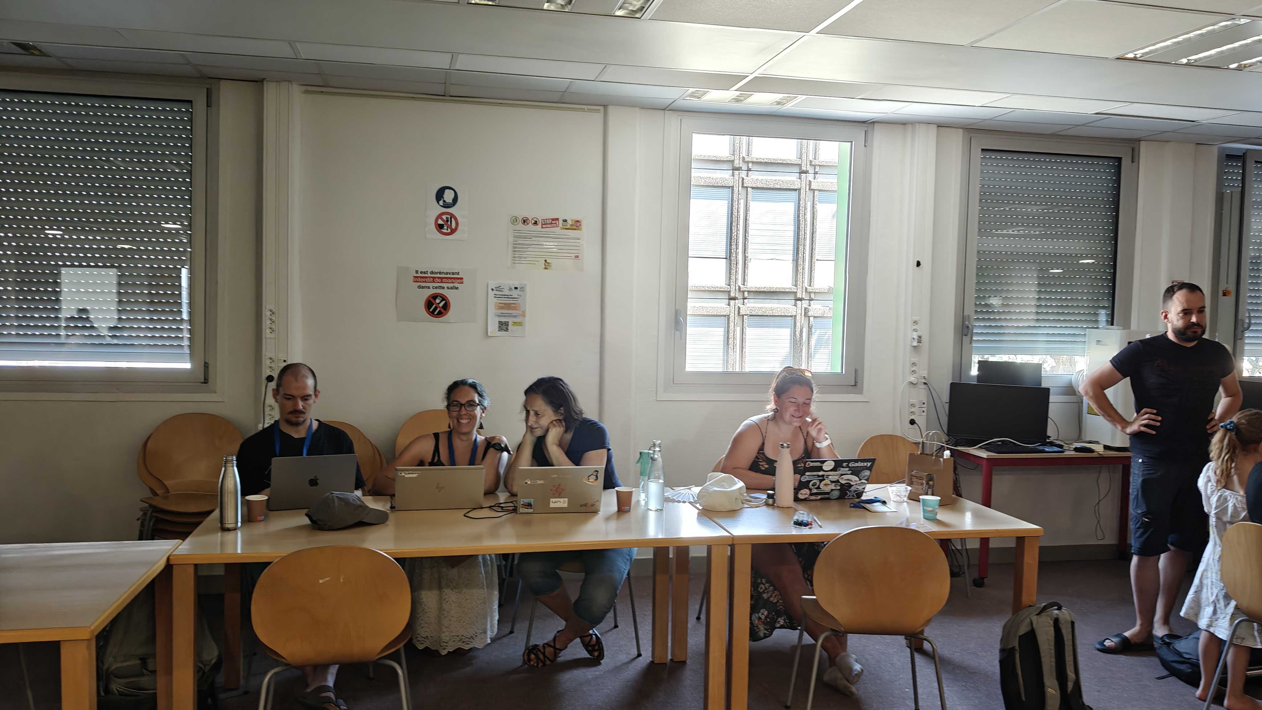 CoFest participants working on GTN admin training.