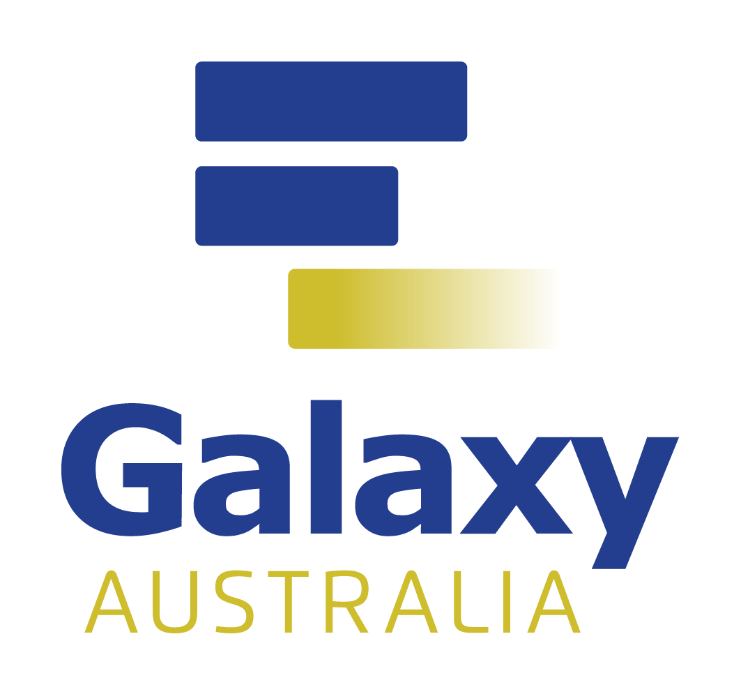 Galaxy Australia Logo, stacked with transparent background