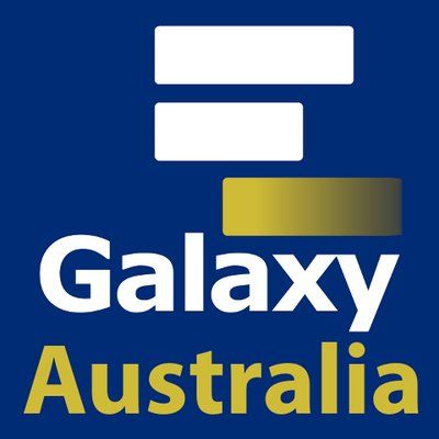 Galaxy Australia Logo, blue background