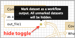 workflow editor hide toggle