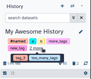 Assortment of Tags on a History