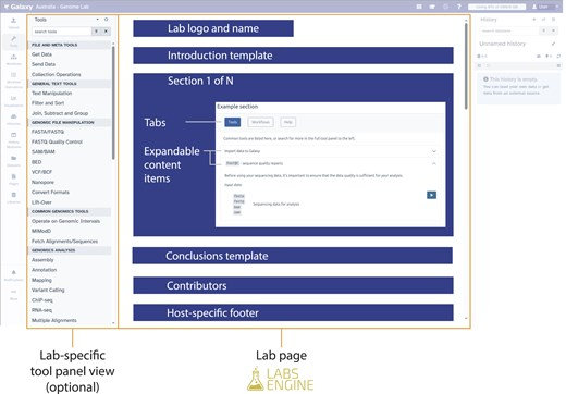 A community-curated Galaxy Lab interface