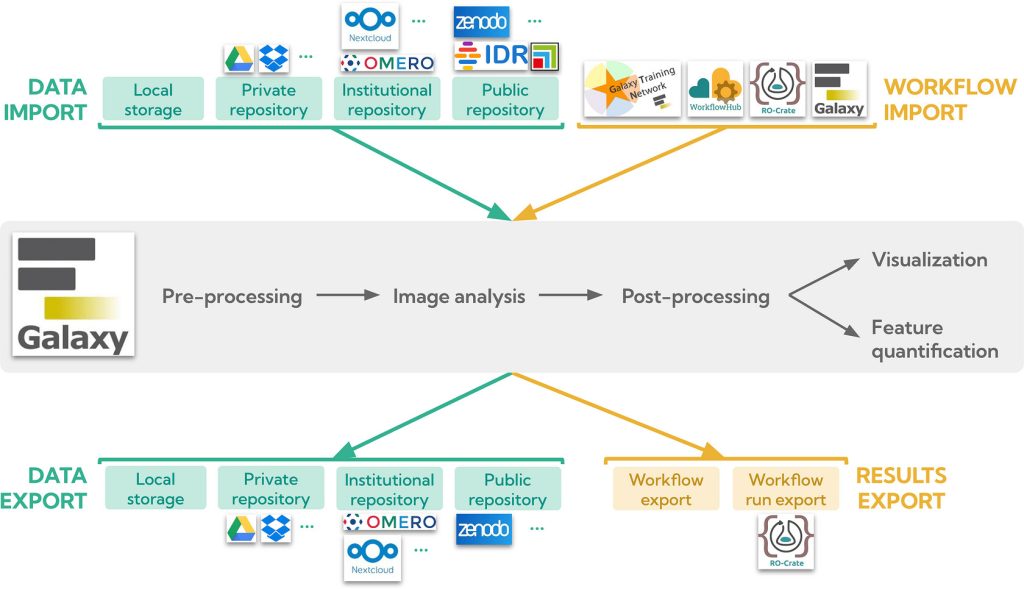 Galaxy-supported FAIR image analysis workflow reference structure