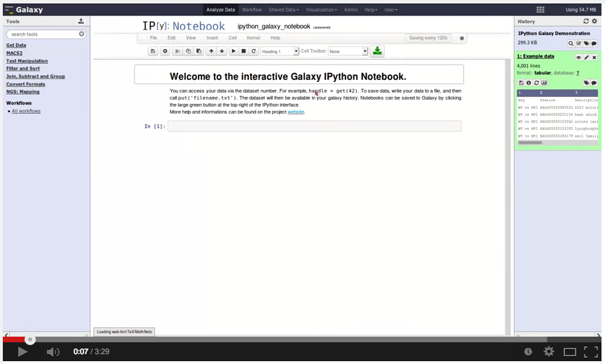 Galaxy IPython Screencast