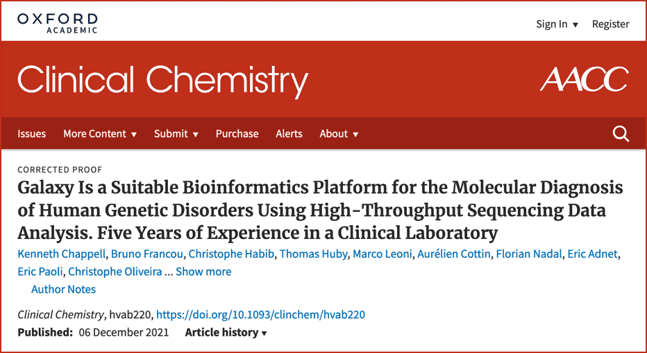 Galaxy Is a Suitable Bioinformatics Platform for the Molecular Diagnosis of Human Genetic Disorders Using High-Throughput Sequencing Data Analysis. Five Years of Experience in a Clinical Laboratory